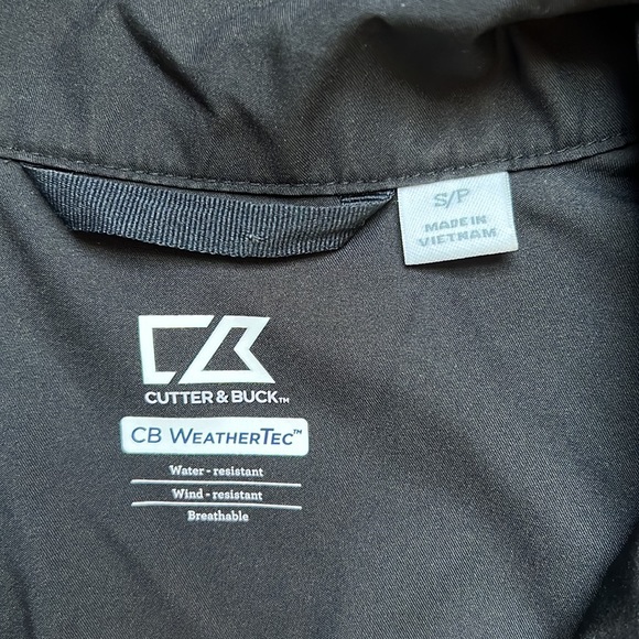 Cutter & Buck Black WeatherTec Zip Up Golf Jacket | EUC Size Small - Picture 7 of 16